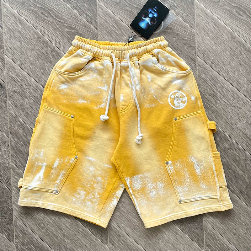 Hellstar Studios Leisure Snap Shorts Yellow