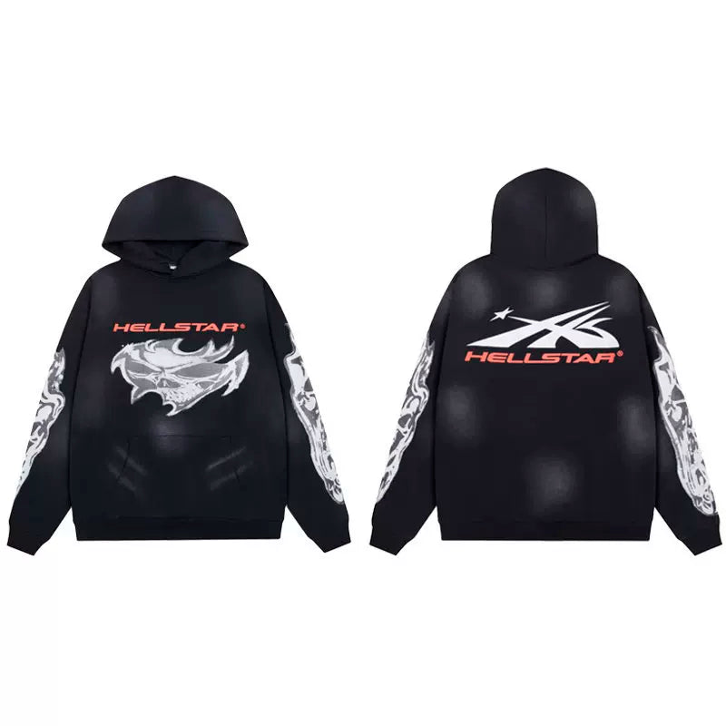 Hellstar Retro Vintage Hoodie Black