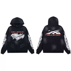 Hellstar Retro Vintage Hoodie Black