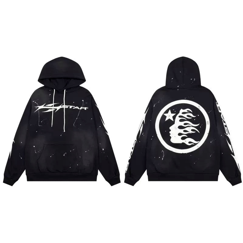 Hellstar Washed VTG Hoodie Black