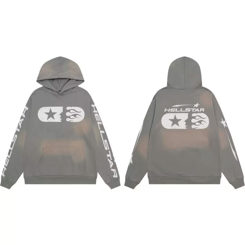 Hellstar Vintage High Street Hoodie Grey