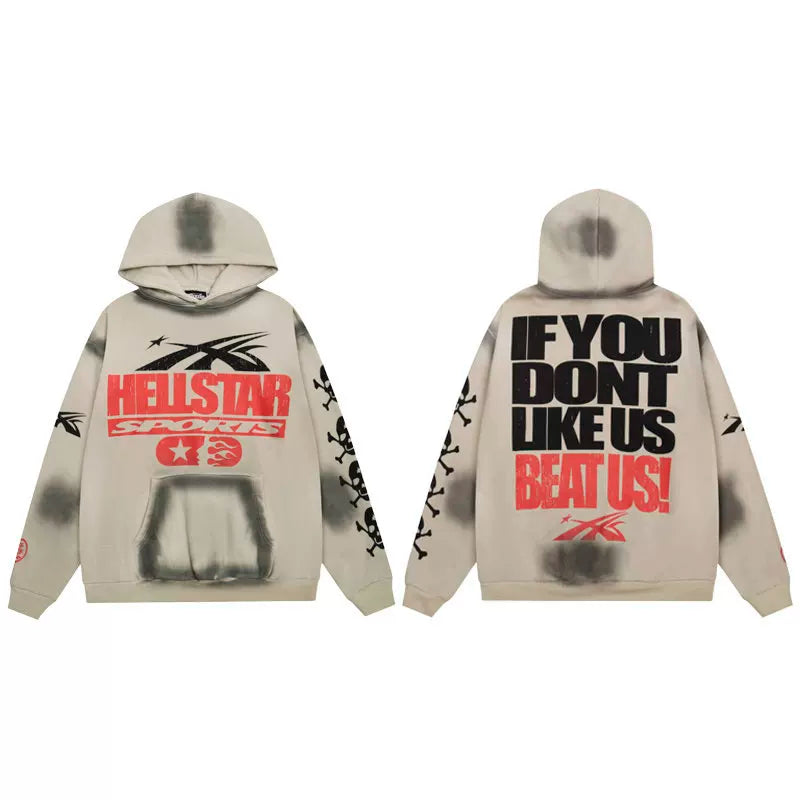 Hellstar Vintage Loose Fit Hoodie Apricot Colors