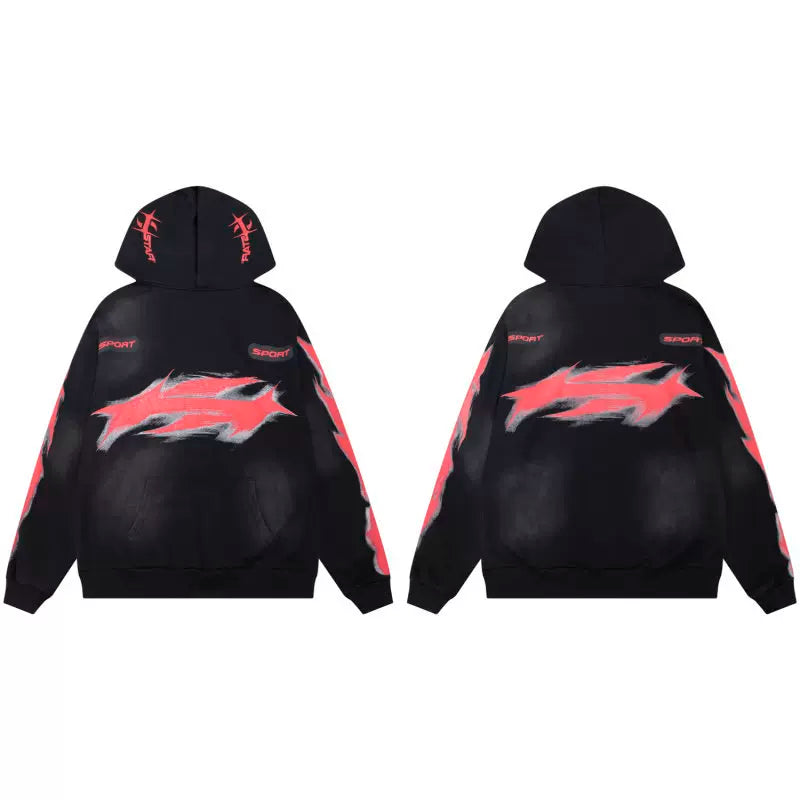 Hellstar American High Street Hoodie Black/Rad