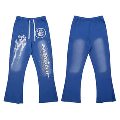 Hellstar Retro Flare Pants Blue