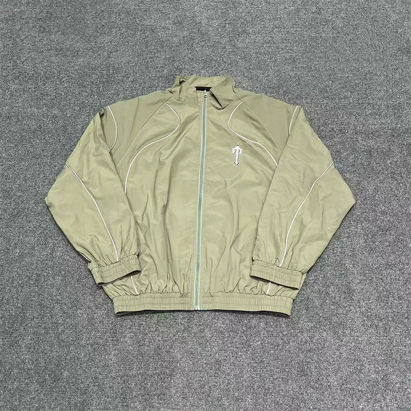 Trapstar Stand Collar Zip Jacket Green coat