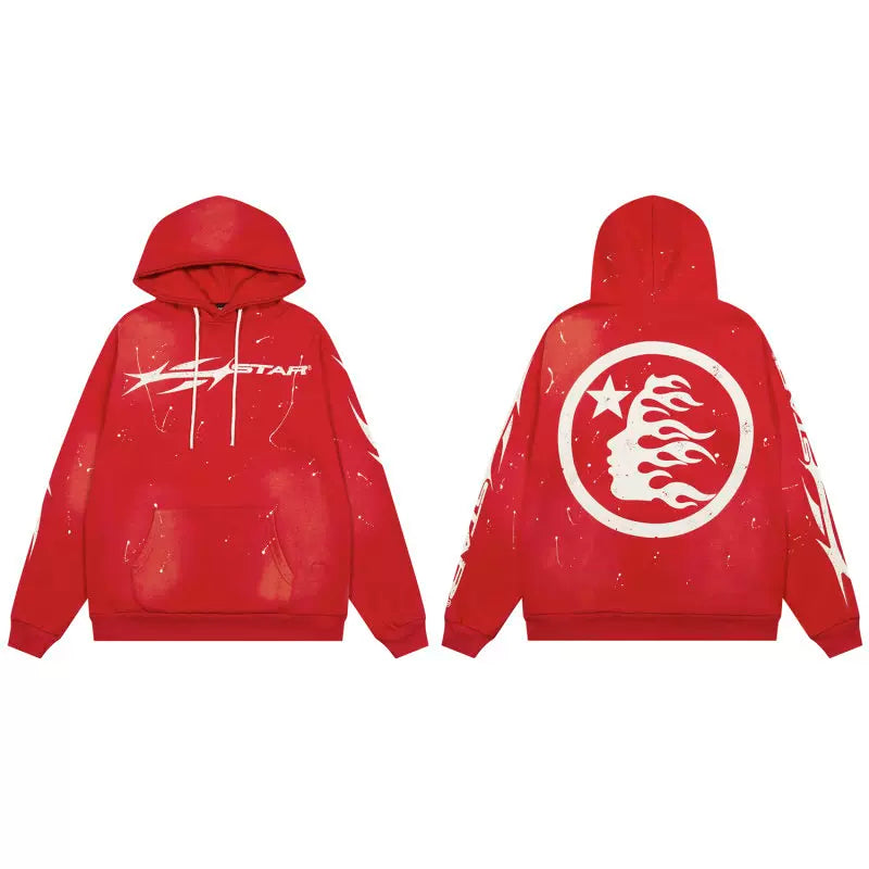 Hellstar High Street Vintage Hoodie Red