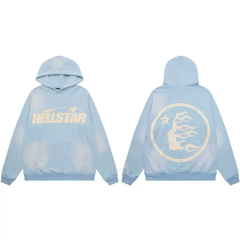 Hellstar Vintage Water Wash Hoodie Blue