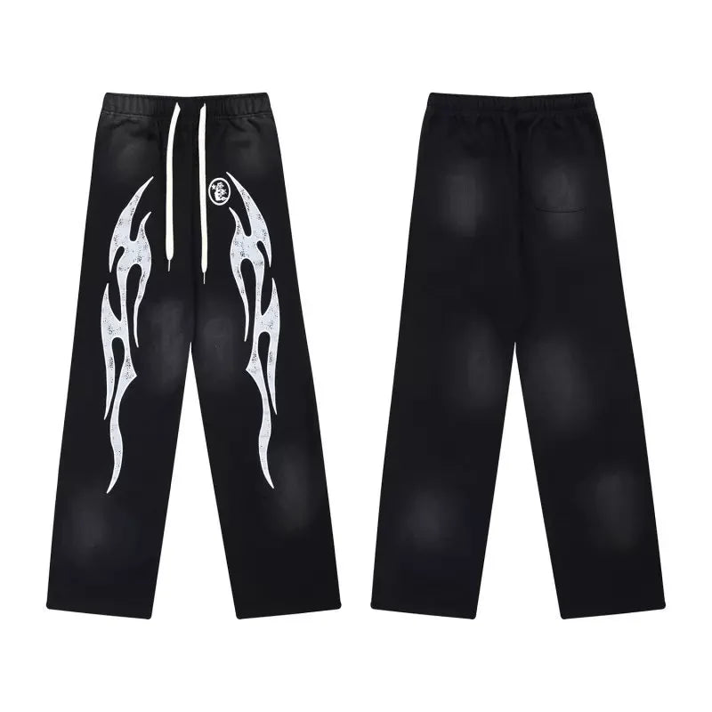 Hellstar Washed High Street Pants Black