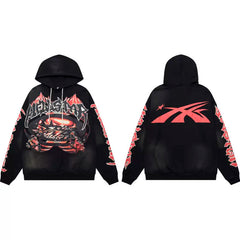 Hellstar Vintage Street Hoodie Black