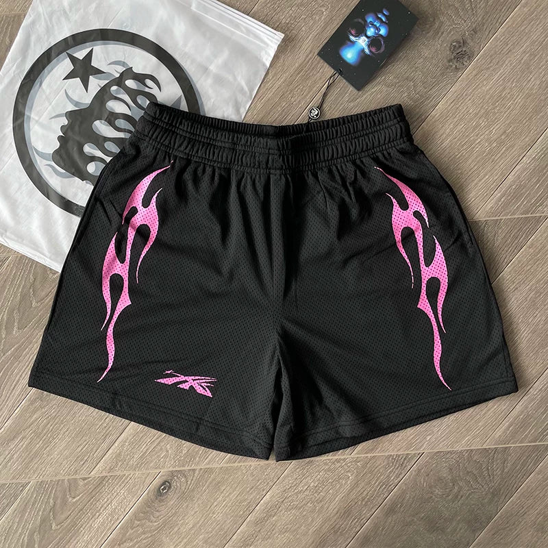 Hellstar Studios Casual Mesh Shorts Black/Pink