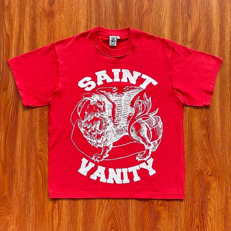 SAINT VANITY Letter Logo Casual T-Shirt