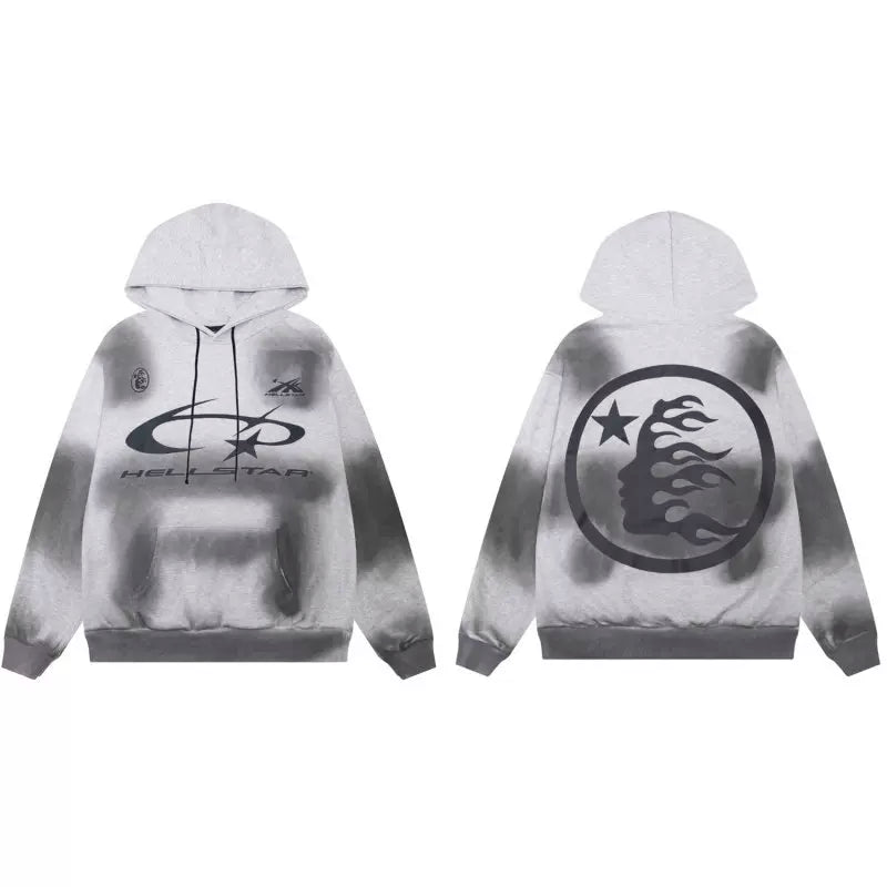 Hellstar Retro Loose Hoodie Gray