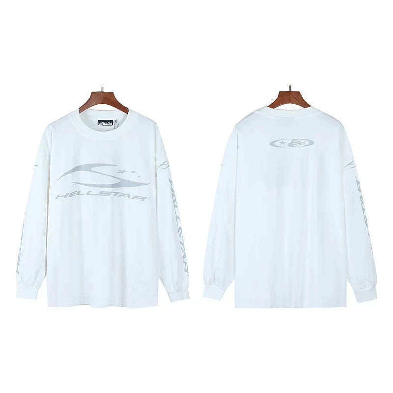 Hellstar Loose Fit Long Sleeve Tee White