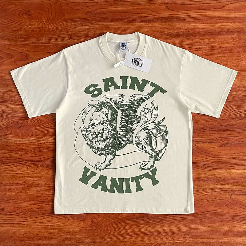 SAINT VANITY Logo Print Short Sleeve Tee