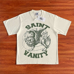 SAINT VANITY Logo Print Short Sleeve Tee
