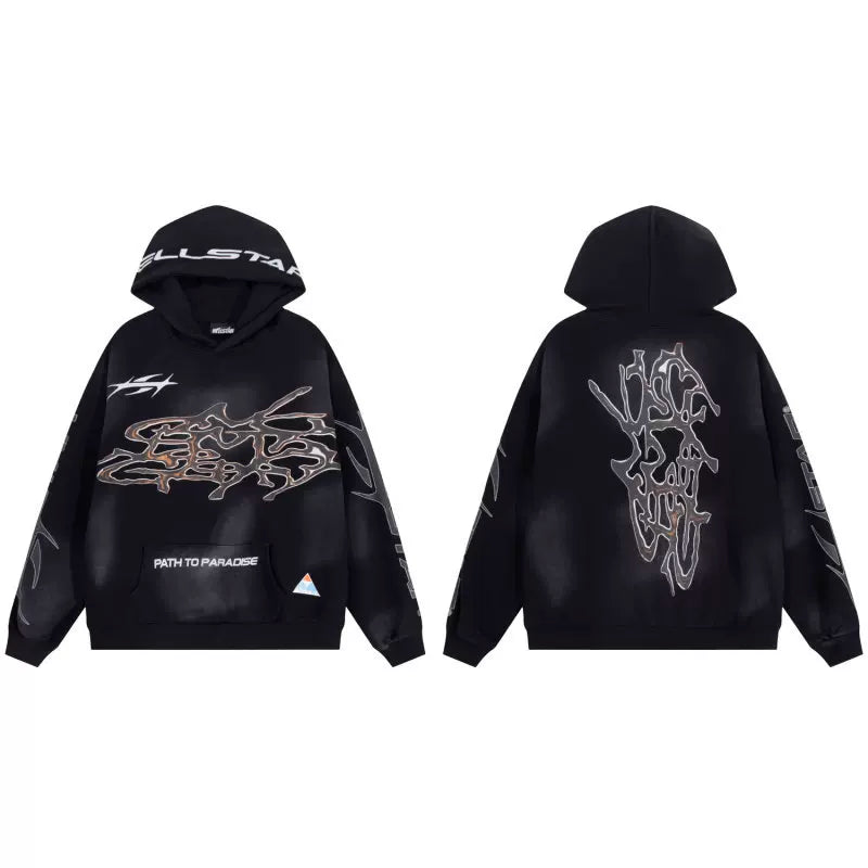 Hellstar VTG Washed Hoodie Black