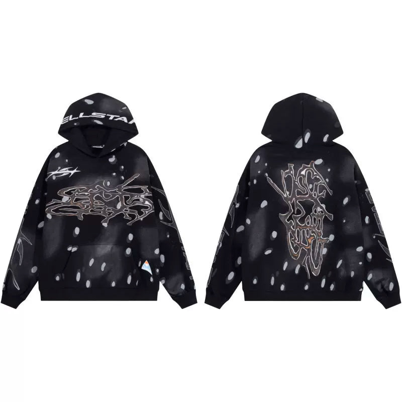 Hellstar Retro Washed Hoodie Black