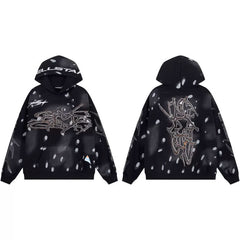 Hellstar Retro Washed Hoodie Black