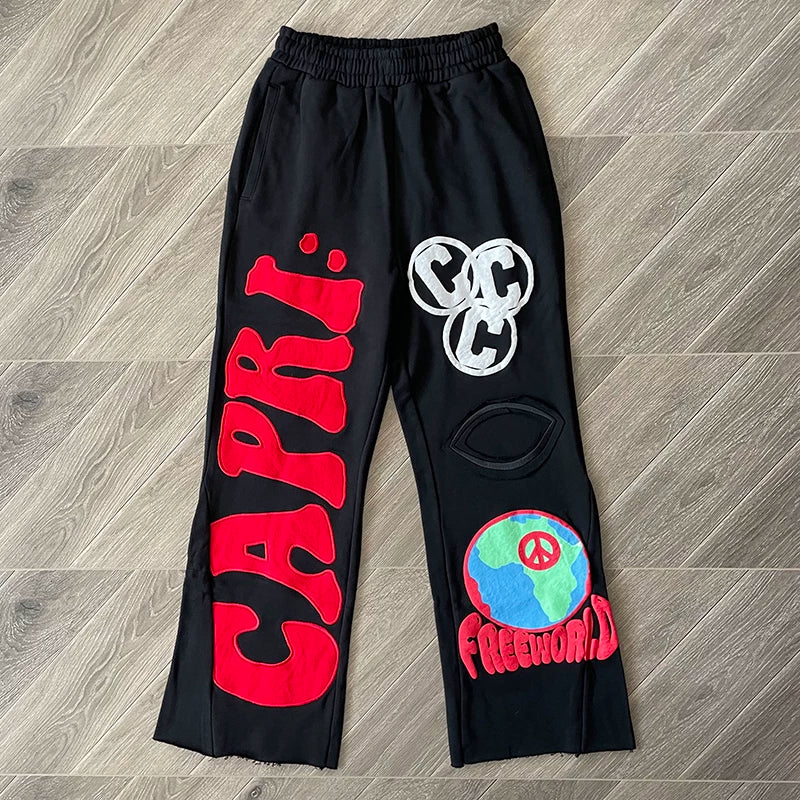 Hellstar Studios Spliced Flared Pants Black/Red