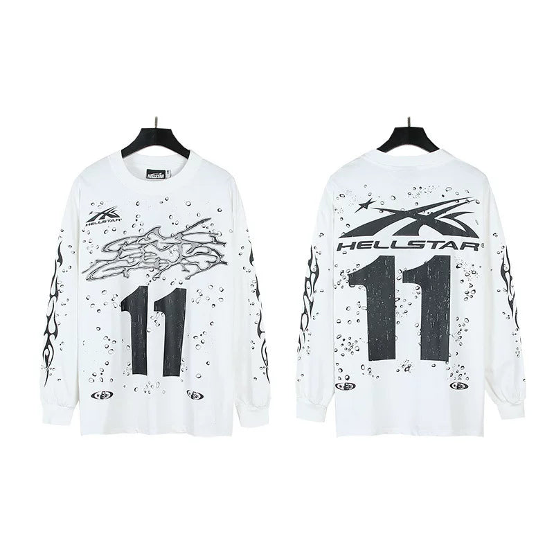 Hellstar Street Long Sleeve Tee White 11
