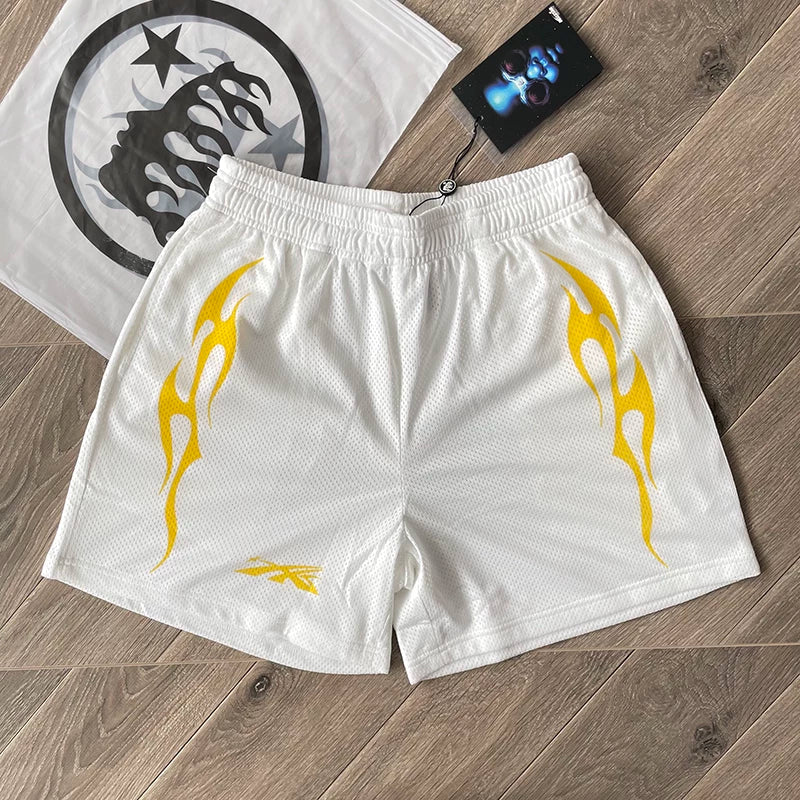 Hellstar Studios Sample Mesh Shorts Yellow/White