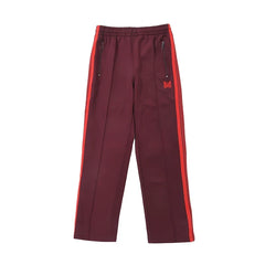 Needles Zebra Stripe Side Tape Track Pants Burgundy Red