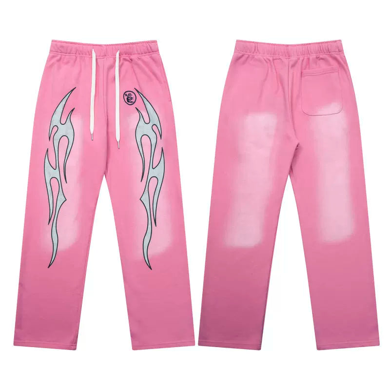 Hellstar Washed Long Street Pants Pink