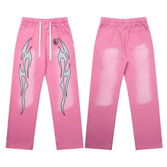 Hellstar Washed Long Street Pants Pink