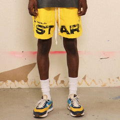 Hellstar Studios Casual Nylon Shorts Yellow