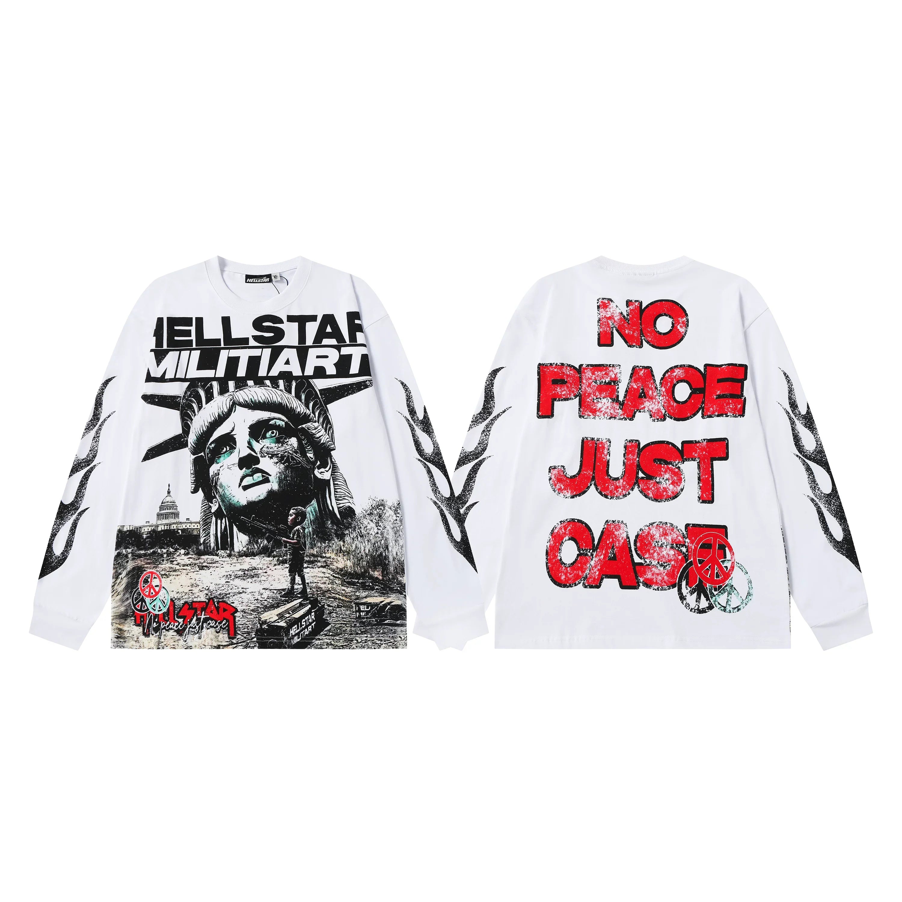 Hellstar Trendy Long Sleeve Tee White