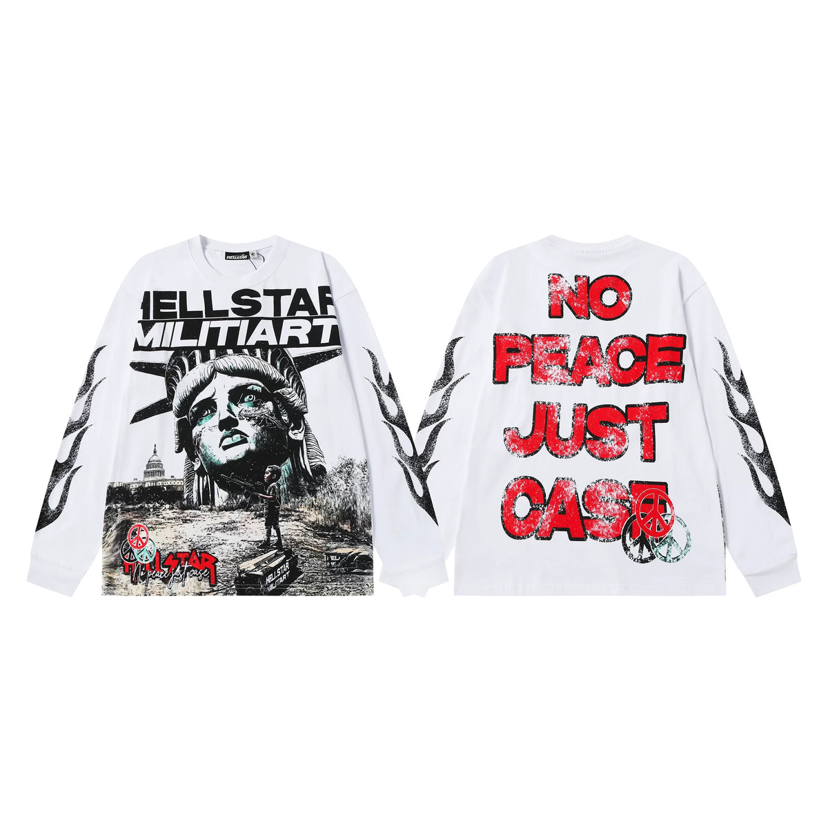 Hellstar Trendy Long Sleeve Tee White