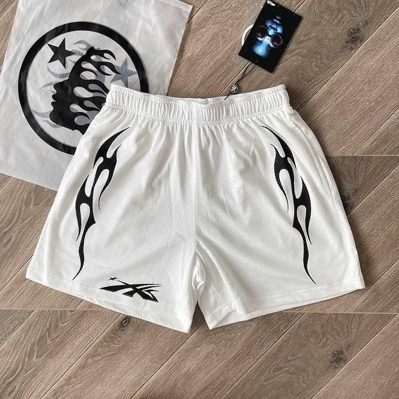 Hellstar Studios Mesh Sports Shorts White/Black
