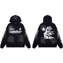 Hellstar Retro Loose Washed Hoodie Black