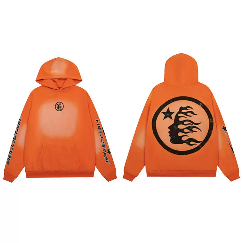 Hellstar VTG Washed Loose Hoodie Orange
