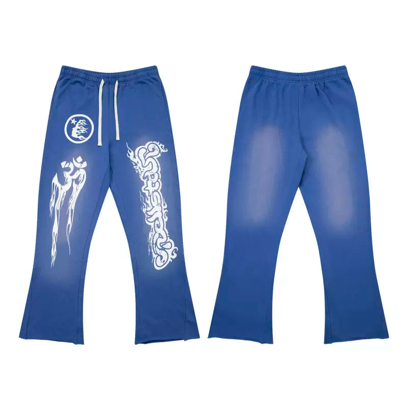 Hellstar Micro Flare Retro Pants Blue