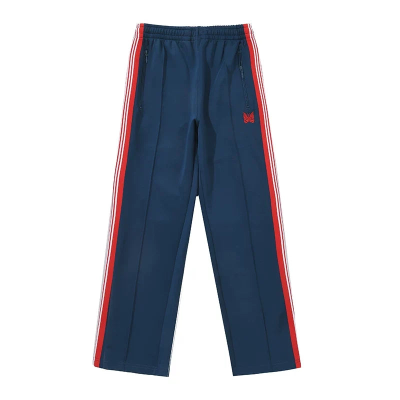 Needles Zebra Stripe Side Tape Track Pants Navy Red