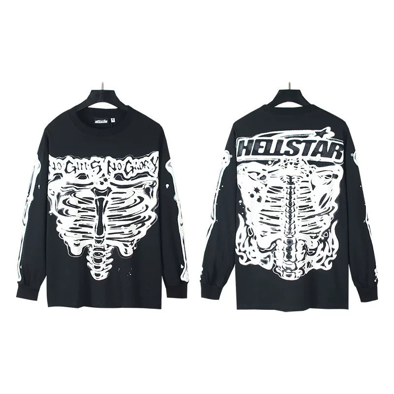 Hellstar Loose Cotton Long Sleeve Black
