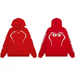 Hellstar Retro Street Hoodie Red