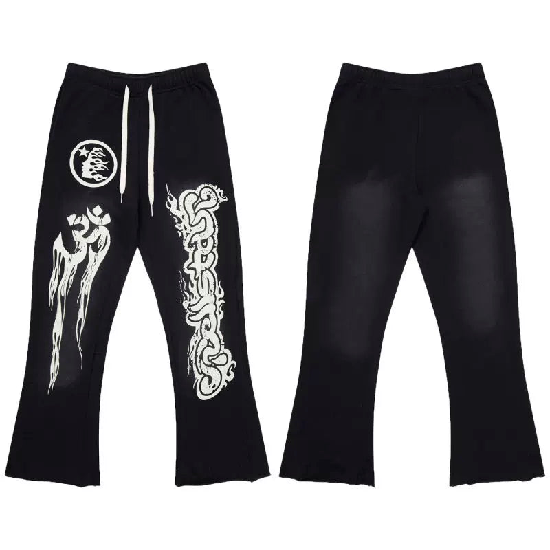 Hellstar Trendy Straight Pants Black