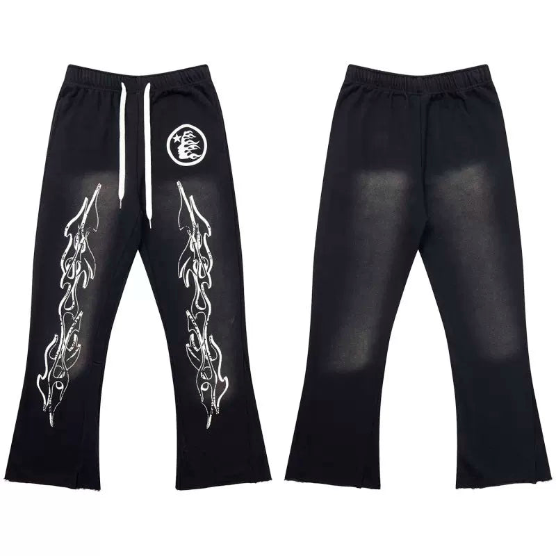 Hellstar Long Washed Pants Black