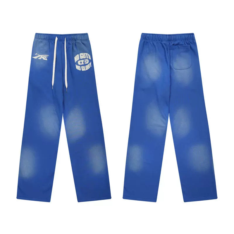 Hellstar Washed Straight Flare Pants Blue