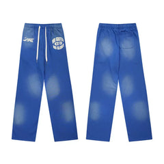 Hellstar Washed Straight Flare Pants Blue