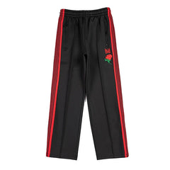 Needles Rose Embroidered Side Stripe Track Pants Multi‑Color