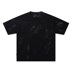 BKYS City Two Figures Rhinestone Black Oversized Graphic T-Shirt