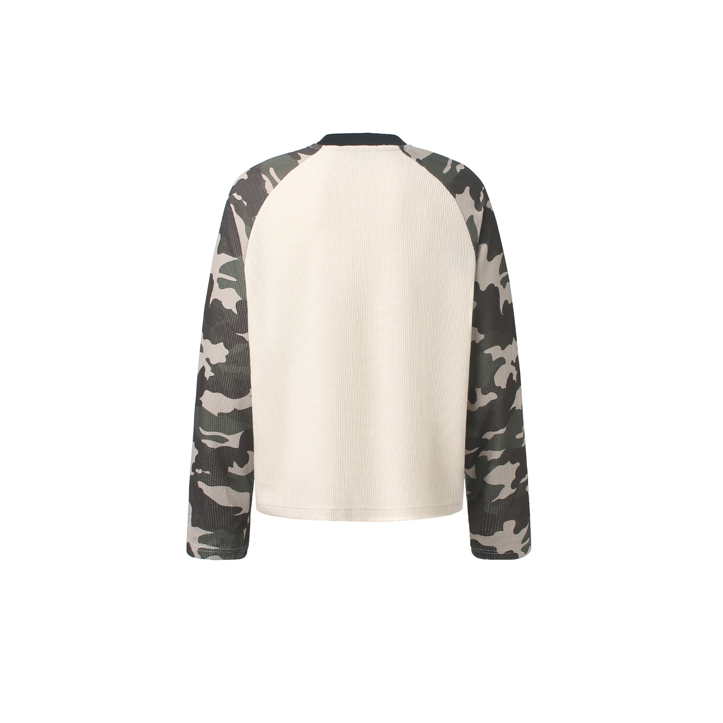 Omirad Camo Sleeve Waffle Long Sleeve