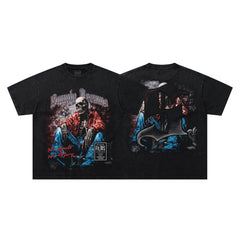 SUPPLY Dark Fantasy Graphic Oversized Black T-Shirt