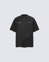 Deconstructed Patchwork Colorblock NewT-Shirt