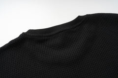 Omirad Waffle Knit Lips Graphic Long Sleeve Tee