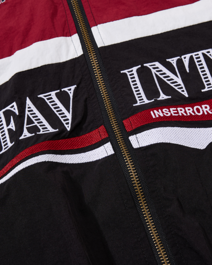 American Retro Embroidered Color-Blocked Deconstructed Flight Jacket