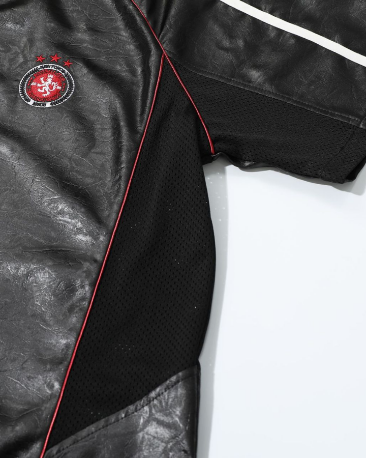 Vintage Faux Leather Soccer Jersey T-shirt